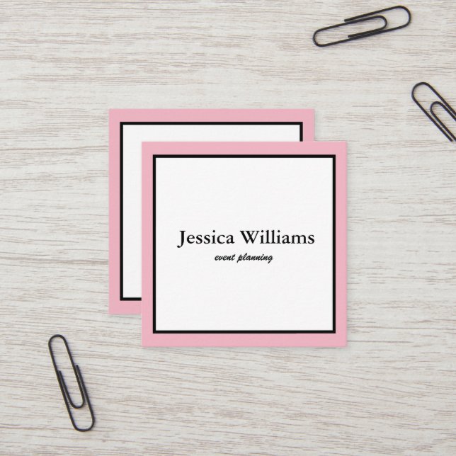 Modern Professional Minimalist square Square Business Card (Front/Back In Situ)