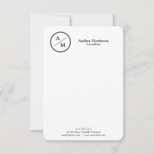 Modern Professional Monogram Card