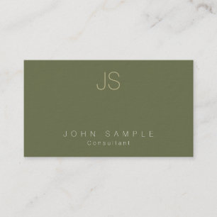 Modern Professional Monogram Premium Thick Luxury Business Card