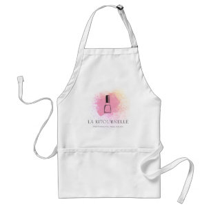 Modern Professional Nail Salon Logo Branding Standard Apron