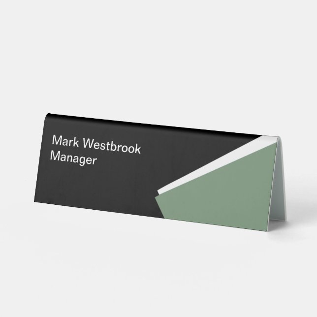 Modern Professional Name Desk Nameplate  (Front)