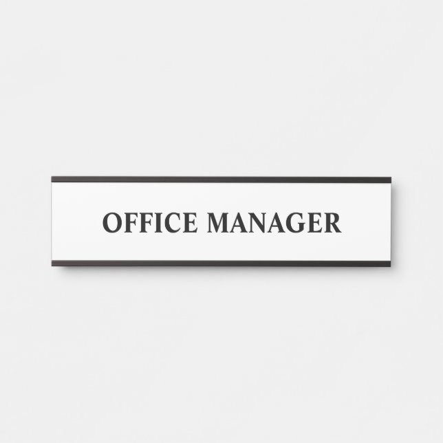 Modern Professional Office Door Sign (Front)