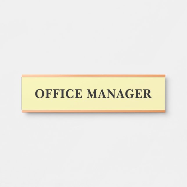 Modern Professional Office Door Sign (Front)