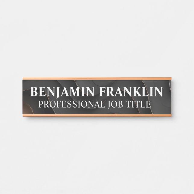 Modern Professional Office Door Sign (Front)