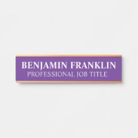 Modern Professional Office Door Sign Name Plate
