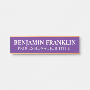 Modern Professional Office Door Sign Name Plate