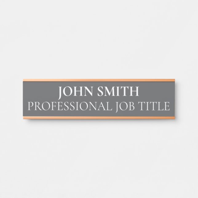 Modern Professional Office Door Sign Name Plate (Front)