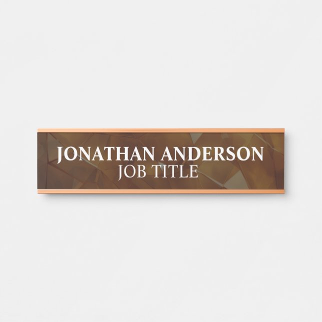 Modern Professional Office Door Sign Name Plate (Front)