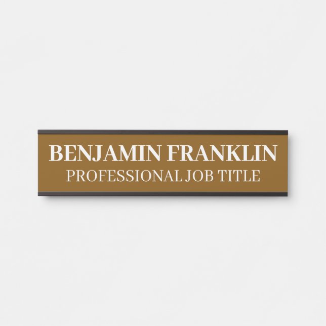 Modern Professional Office Door Sign Name Plate (Front)