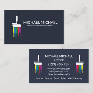 Modern Professional Painting Service Decoration Business Card