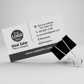 Modern professional personalised logo,name address business card
