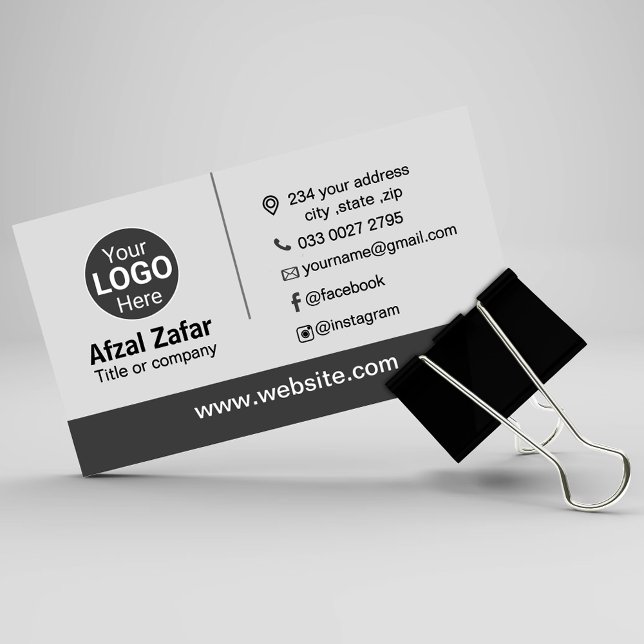 Modern professional personalised logo,name address business card (Creator Uploaded)