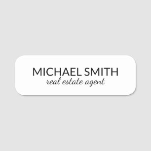 Modern Professional Personalised Name Tag