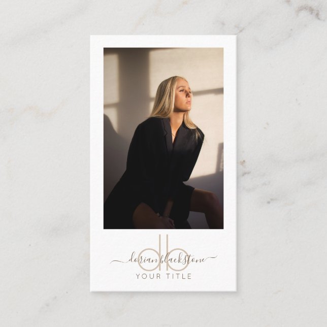 Modern Professional Photo Business Card (Front)