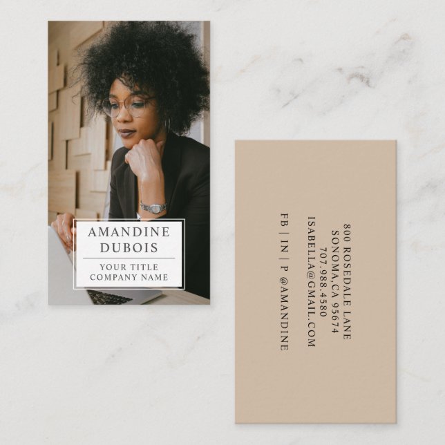 Modern Professional Photo Business Card (Front/Back)