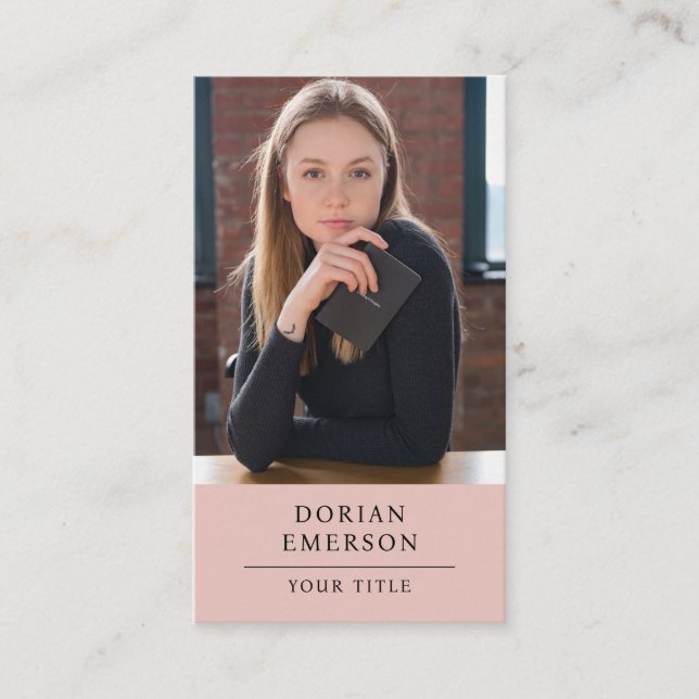 Modern Professional Photo Business Consultant Card (Front)