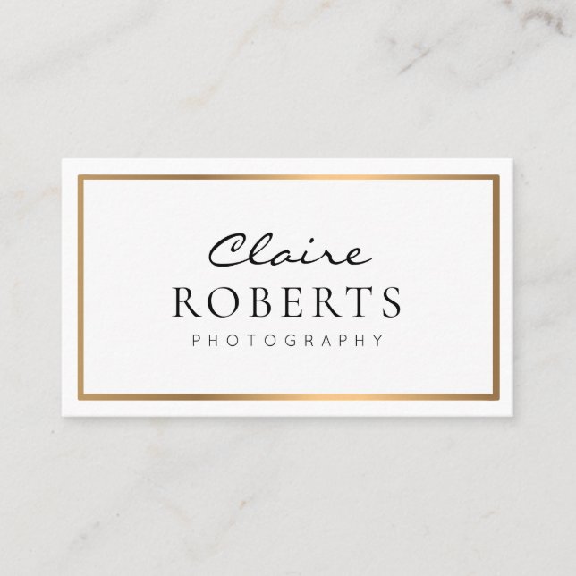 modern professional | photographer business card (Front)