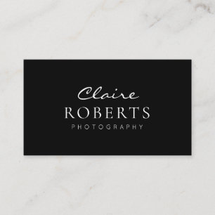 modern professional   photographer business card