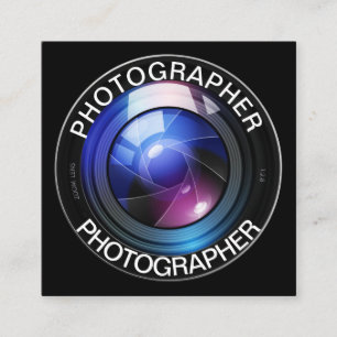 Modern Professional Photographer Square Business Card
