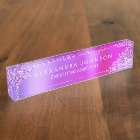 Modern Professional Pink Purple Sparkle Glitter