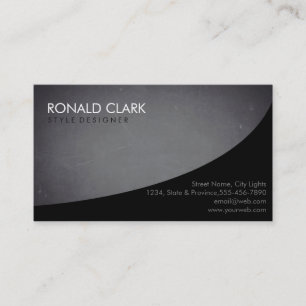 Modern Professional Plain Black Chalkboard Business Card