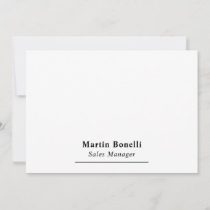Modern Professional Plain Black & White Name Title