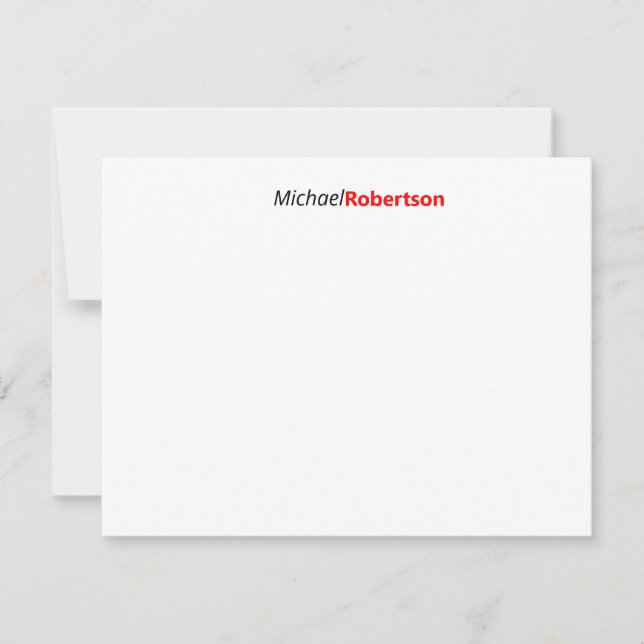 Modern Professional Plain Minimalist Card (Front)