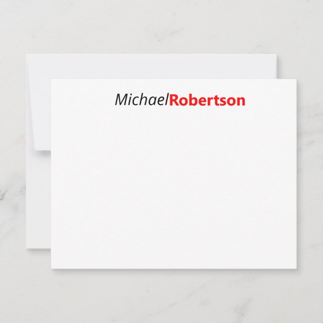 Modern Professional Plain Minimalist Card (Front)