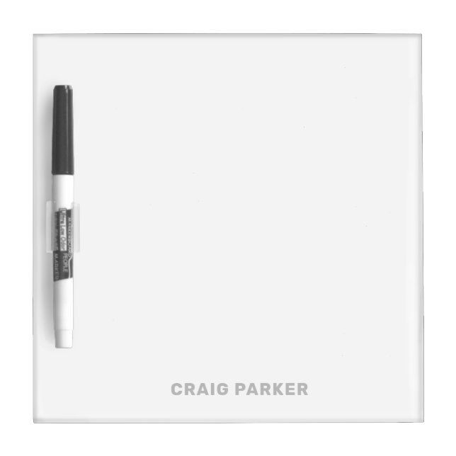 Modern Professional Plain Minimalist Your Name Dry Erase Board (Front)