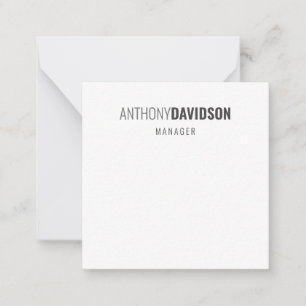 Modern Professional Plain Simple Minimalist Card