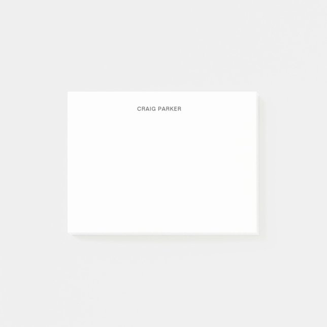 Modern Professional Plain Simple Minimalist Post-it Notes (Front)
