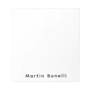 Modern Professional PlainCustom Own Name Notepad