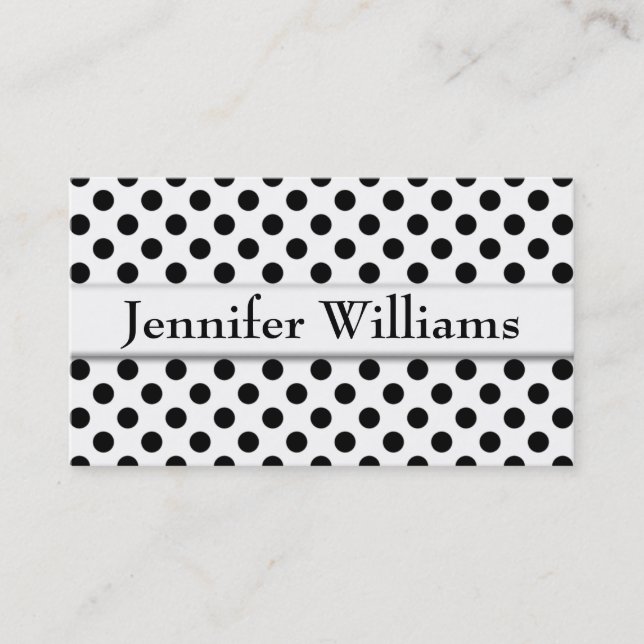 Modern Professional Polka Dot Business Cards (Front)