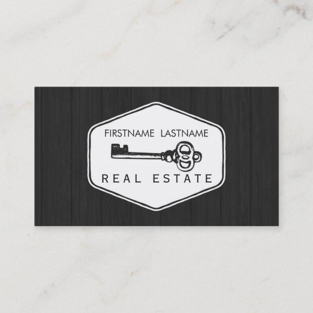 Modern Professional Real Estate Business Card (Front)