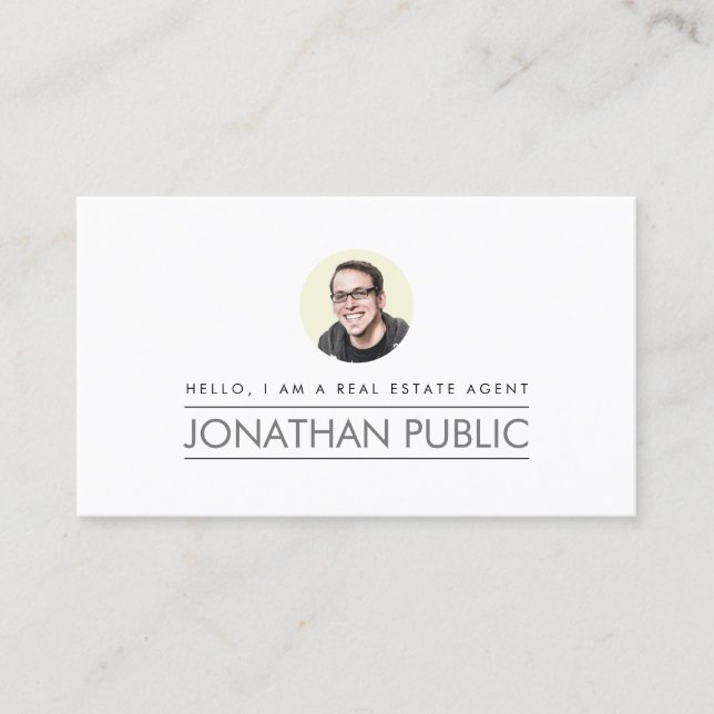 Modern Professional Real Estate Business Card (Front)