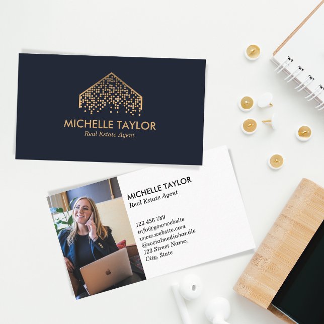 Modern Professional Real Estate Realtor Photo  Business Card (Creator Uploaded)