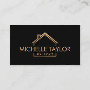 Modern Professional Real Estate Script House Busin Business Card