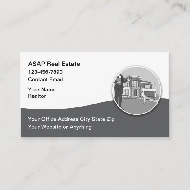 Modern Professional Realtor Business Cards (Front)