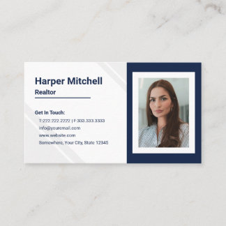 Modern Professional Realtor Photo Business Card