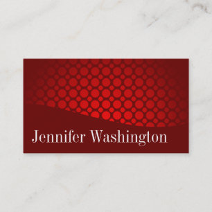 Modern Professional Red Polka Dot Business Cards