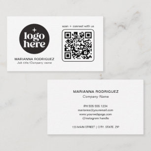 Modern Professional Scannable Logo Business Card
