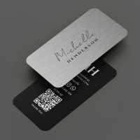Modern Professional Silver Black Metallic