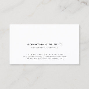 Modern Professional Simple Elegant Sleek Template Business Card