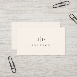 Modern Professional Simple Monogram Business Card