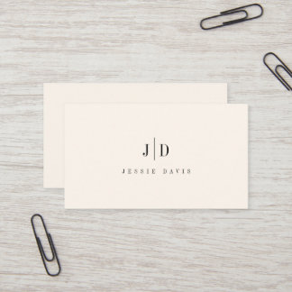Modern Professional Simple Monogram  Business Card