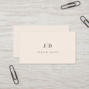 Modern Professional Simple Monogram Business Card