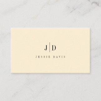 Modern Professional Simple Monogram Business Card