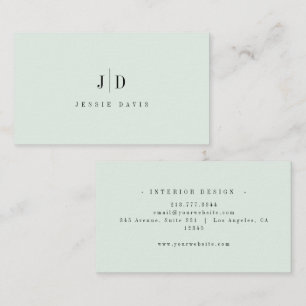 Modern Professional Simple Monogram  Business Card