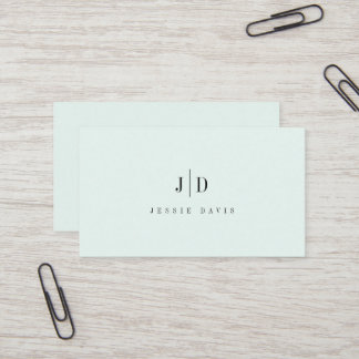 Modern Professional Simple Monogram Business Card