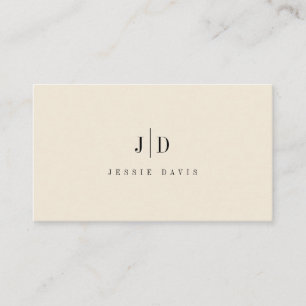 Modern Professional Simple Monogram Business Card